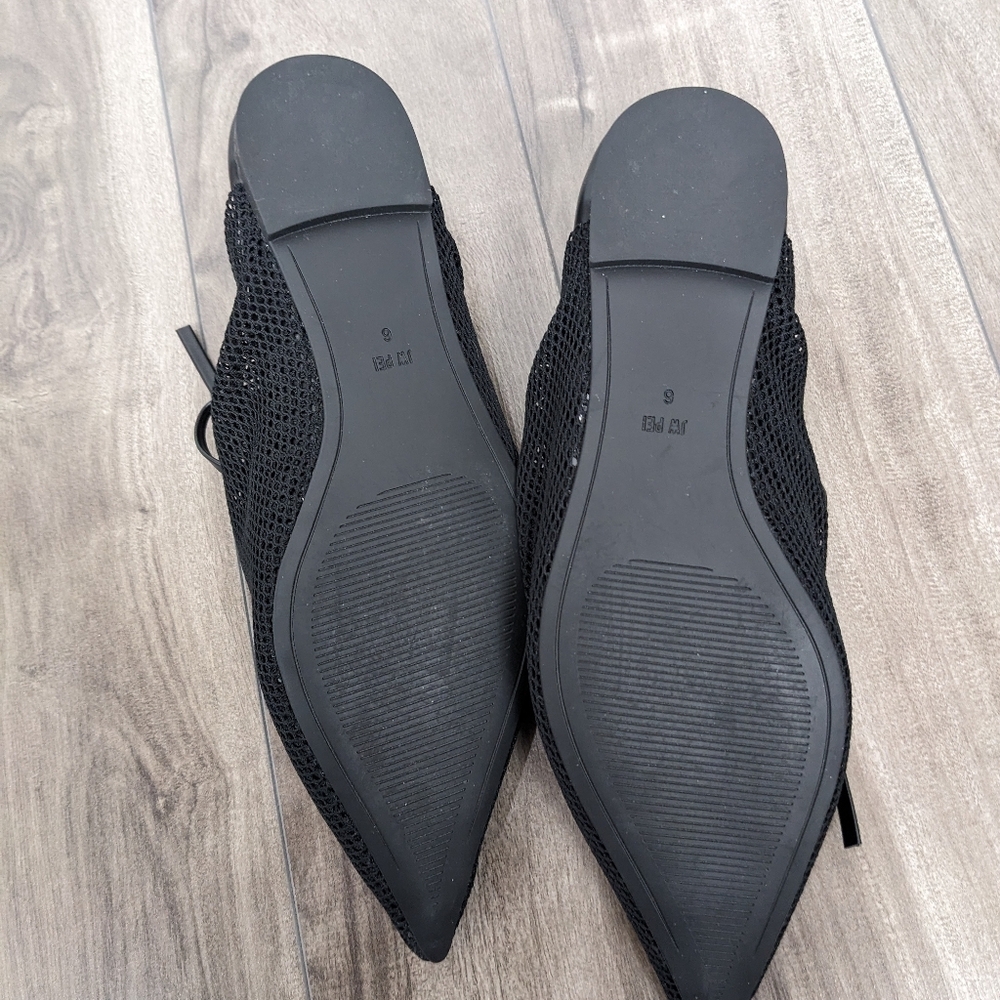 JW PEI Reilly Fishnet Bow Ballerina Flats Size 6 New - Picture 6 of 10
